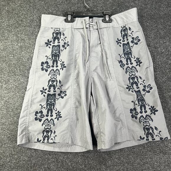 Vintage Y2K Old Navy Boardshorts Mens Medium Hawaiian Surf Swim Trunks Shorts 32 - Picture 1 of 6